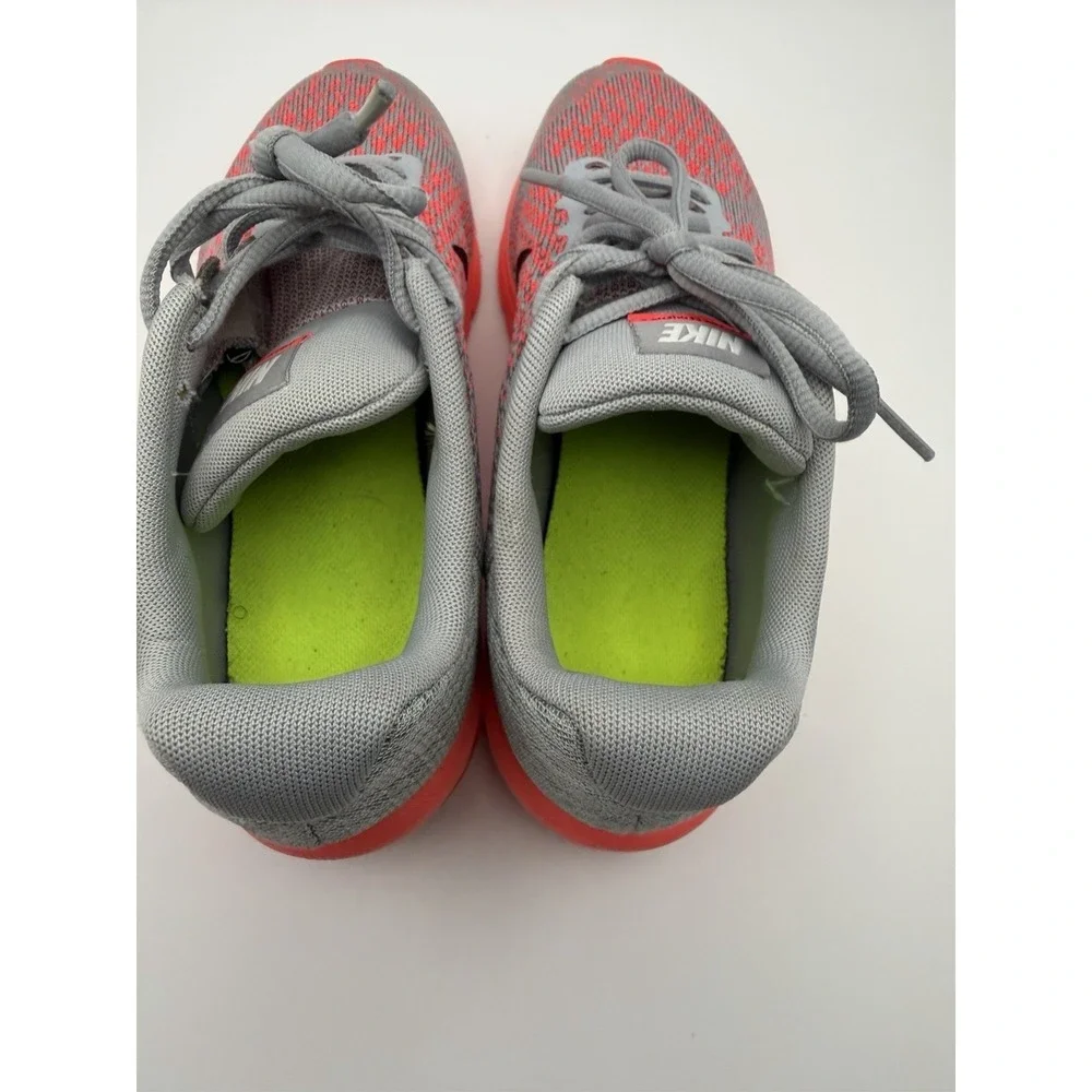 Nike Air Max Sequent 2 GS Gray Hot Punch Running Shoes Youth Size 6Y Athletic